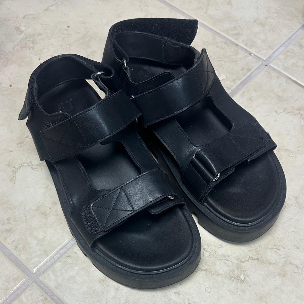 Black Strappy Sandals